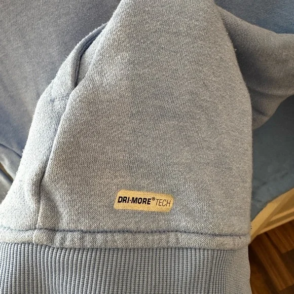 Athletic Works Light Blue Fleece Zip-Up Hoodie Cotton - Picture 5 of 7